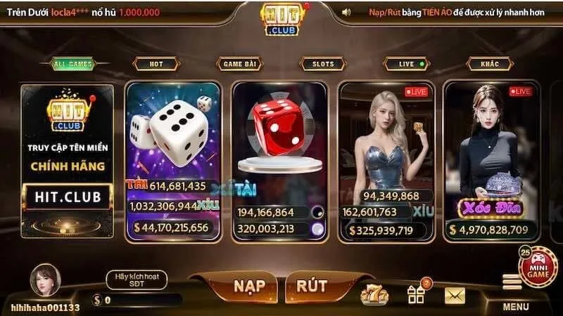 Kho game phong phú, đa dạng thể loại